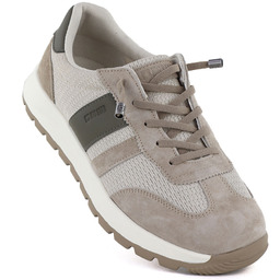 Skórzane półbuty sportowe męskie beżowe Big Star TT174052