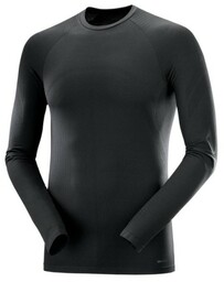 Koszulka Salomon Essential Seamless LS Deep Black