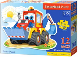 Castorland Puzzle 12 maxi - Wesoła Koparka CASTOR