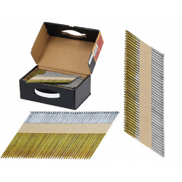 Gwoździe do Gwoździarki 3.1x90mm 2200szt Czarne Pierścieniowe 34°