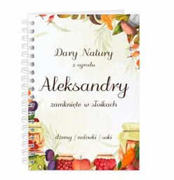 Przepiśnik kołonotatnik na przepisy z nadrukiem dla niej