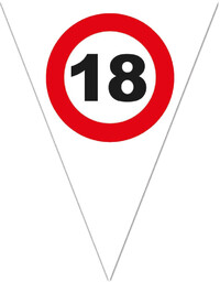Baner flagi Znak zakazu 18tka - 5 m