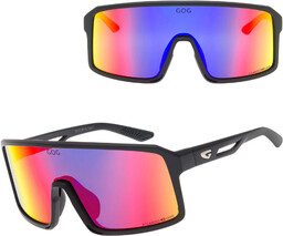 Sportowe okulary przeciwsłoneczne z polaryzacją GOG E517-2P czarny/tęczowy