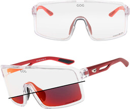 Sportowe okulary przeciwsłoneczne fotochromowe GOG E517-3C bezbarwny/bordo