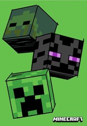 Kocyk z mikrofibry 100x150 Minecraft The Mobs Kids25