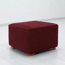 Nueva Textura Super streczowe pokrowce HARMONIA bordo pufa