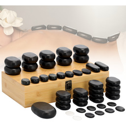 Zestaw 45 kamieni do masażu spa bazalt