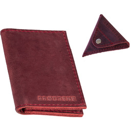 Skórzany Cienki Portfel Slim Wallet Brodrene + Bilonówka