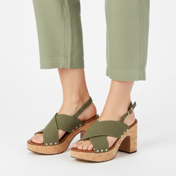 Marco Tozzi Sandały damskie, na wysokim słupku