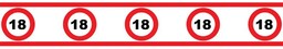 Baner Znak zakazu 18tka - 610 cm -