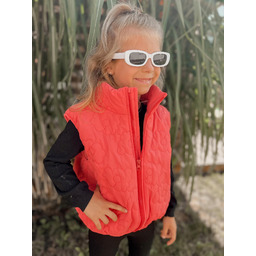 Kamizelka, bezrękawnik koral dla dziewczynki na wisonę, r.