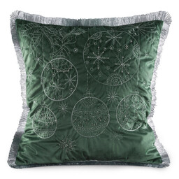 Eurofirany Poszewka świąteczna 45x45 Chp 118B czarna zielona