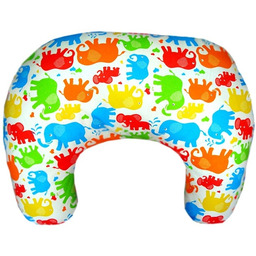 Poduszka do karmienia Rogal 50x40cm, Bawełna - Słoniki