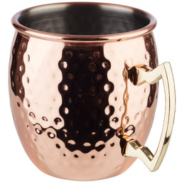 Kubek do MOSCOW MULE, miedź młotkowana, średnica 9