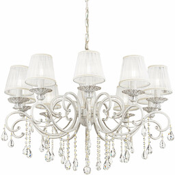 Maytoni Pałacowa lampa wisząca Grace ARM247-10-G crystal biała