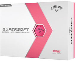 Matowe piłki golfowe CALLAWAY SUPERSOFT (różowe)