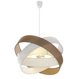 Lindby - Simaria Lampa Wisząca Brown/White/Grey