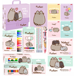 Wyprawka Szkolna Zestaw Plastyczny Pusheen+teczka Z Rączką XL-18-ELEMENTÓW