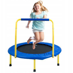 Trampolina domowa do ćwiczeń z poręczą dla dorosłych