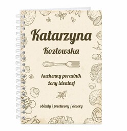 Przepiśnik kołonotatnik na przepisy z nadrukiem dla żony