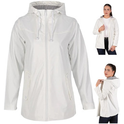 Kurtka Przeciwdeszczowa Damska Płaszcz Biały RUIVO Captain Mike