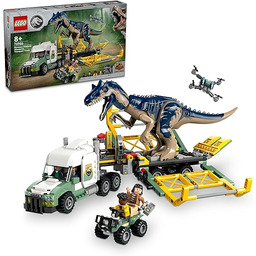 LEGO Jurassic World Dinomisje: ciężarówka do transportu allozaura,