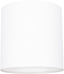 Abażur Cylinder E27 H25 Biała Tkanina A0585