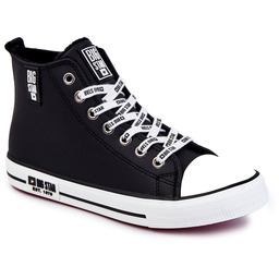 Męskie Wysokie Ocieplane Trampki Big Star KK174346Czarne-44