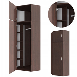 Szafa narożna Bodo 80x80 Wenge z Nadstawką garderoba