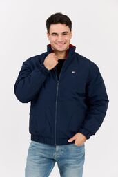 TOMMY JEANS Granatowa męska kurtka przejściowa z drobnym