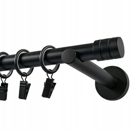 Karnisz Pojedynczy Metal 19mm Czarny 280cm Luna Frez