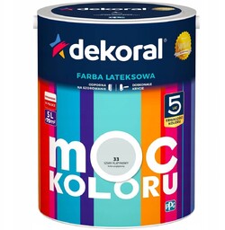 Farba Moc Koloru Szary Platynowy 5l Dekoral