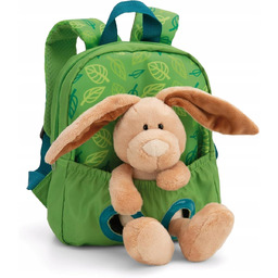 PLECAK DZIECIĘCY PRZEDSZKOLNY Z PRZYTULANKĄ UROCZYM KRÓLIKIEM WYŚCIEŁANY