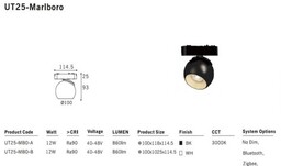UT25 Marlboro A - Nowoczesna lampa oświetlenie szynowe