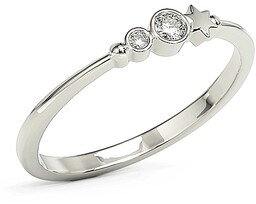 Pierścionek z białego złota z cyrkoniami Swarovski BP-6707B-C