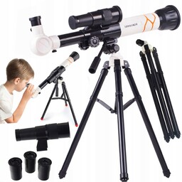 Zestaw Teleskop Astronomiczny Edukacyjny Luneta 3x Okular Statyw