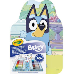 Crayola Bluey Zestaw artystyczny kolorowanki dla dzieci, naklejki