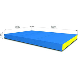 materac Kometa 150x100x10 trzyczęściowy niebiesko-żółty