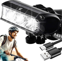 Lampka rowerowa przednia halogen LED światło oświetlenie roweru