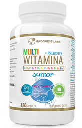 PROGRESS LABS Multi Witamina+Prebiotyk Junior 120caps