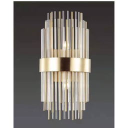 Spikes W - duży kinkiet kryształowy 50cm Mosiądz