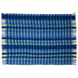 Hübsch - Koc Loom, niebieski w kratkę, 140