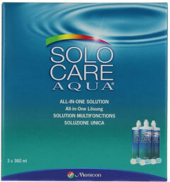 Solo Care Agua, płyn do soczewek, 3 x