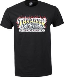 t-shirt męski THRASHER KRAK SKULLS TEE Black