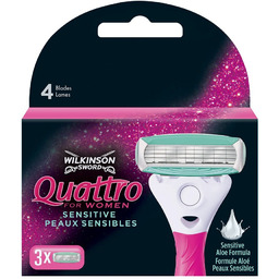 Wilkinson Sword, Quattro, wkłady do maszynki, 3 szt.