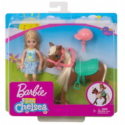 Barbie, lalka Chelsea z konikiem, Ghv78