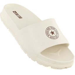 Klapki damskie basenowe plażowe na platformie czarne Big