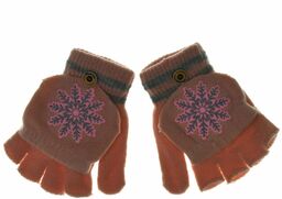 Rękawiczki dla dziewczynki mitenki z klapką Scorpio Pink