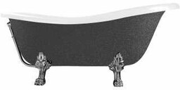 BESCO WKO-160-GGC OTYLIA GLAM GRAFITOWA wanna wolnostojąca 160