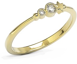 Pierścionek z żółtego złota z cyrkoniami Swarovski BP-6707Z-C